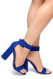 Herstyle Rumors Women's Fashion Chunky Heel Sandal Open Toe Wedding Pumps with Buckle Ankle Strap Evening Party Shoes
