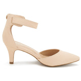 DREAM PAIRS Women's Lowpointed Low Heel Dress Pump Shoes