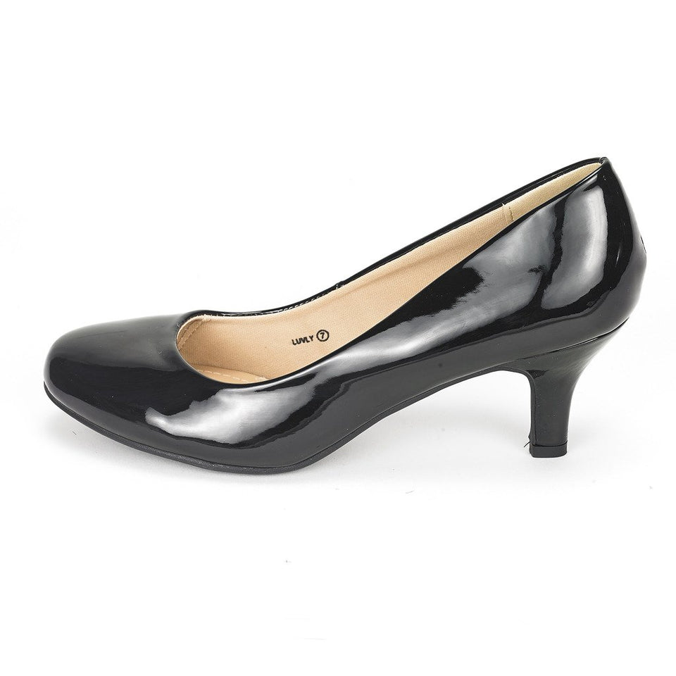 DREAM PAIRS LUVLY Women's Bridal Wedding Party Low Heel Pump Shoes