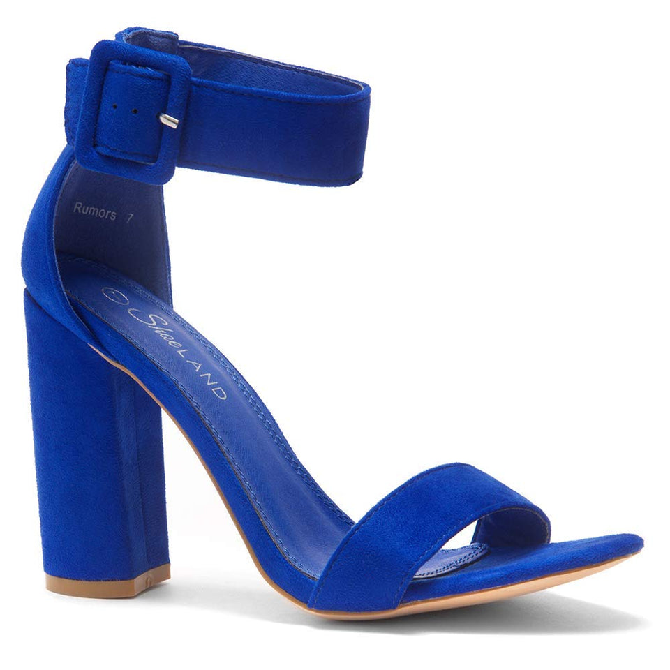 Herstyle Rumors Women's Fashion Chunky Heel Sandal Open Toe Wedding Pumps with Buckle Ankle Strap Evening Party Shoes