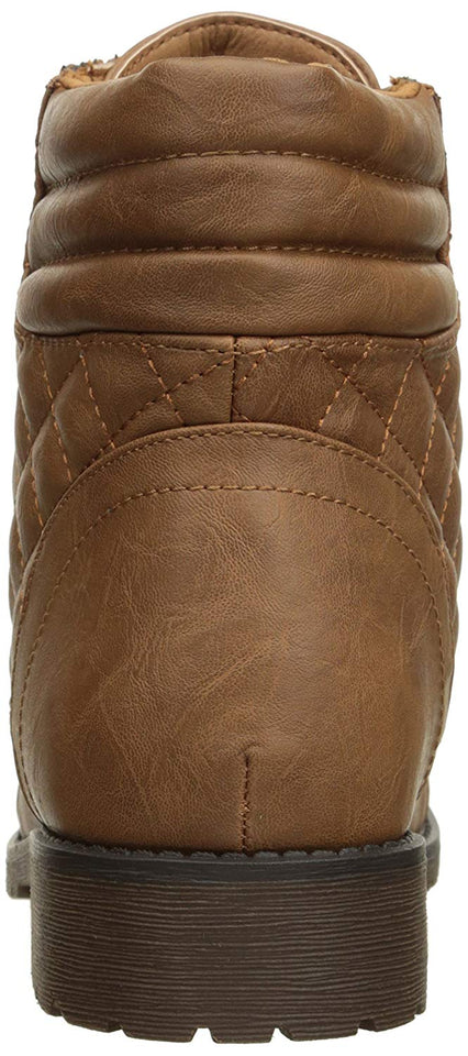DailyShoes Women's Military Lace Up Buckle Combat Boots Ankle High Exclusive Credit Card Pocket