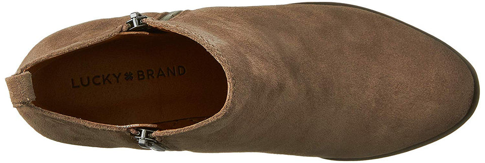 Lucky Brand Women's Basel Ankle Boot, Brindle, 5.5 Medium US