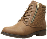 DailyShoes Women's Military Lace Up Buckle Combat Boots Ankle High Exclusive Credit Card Pocket