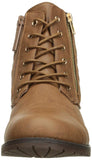 DailyShoes Women's Military Lace Up Buckle Combat Boots Ankle High Exclusive Credit Card Pocket