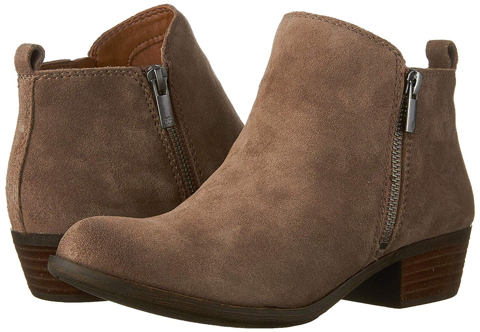 Lucky Brand Women's Basel Ankle Boot, Brindle, 5.5 Medium US